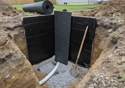 Exterior Excavation Waterproofing in Kitchener